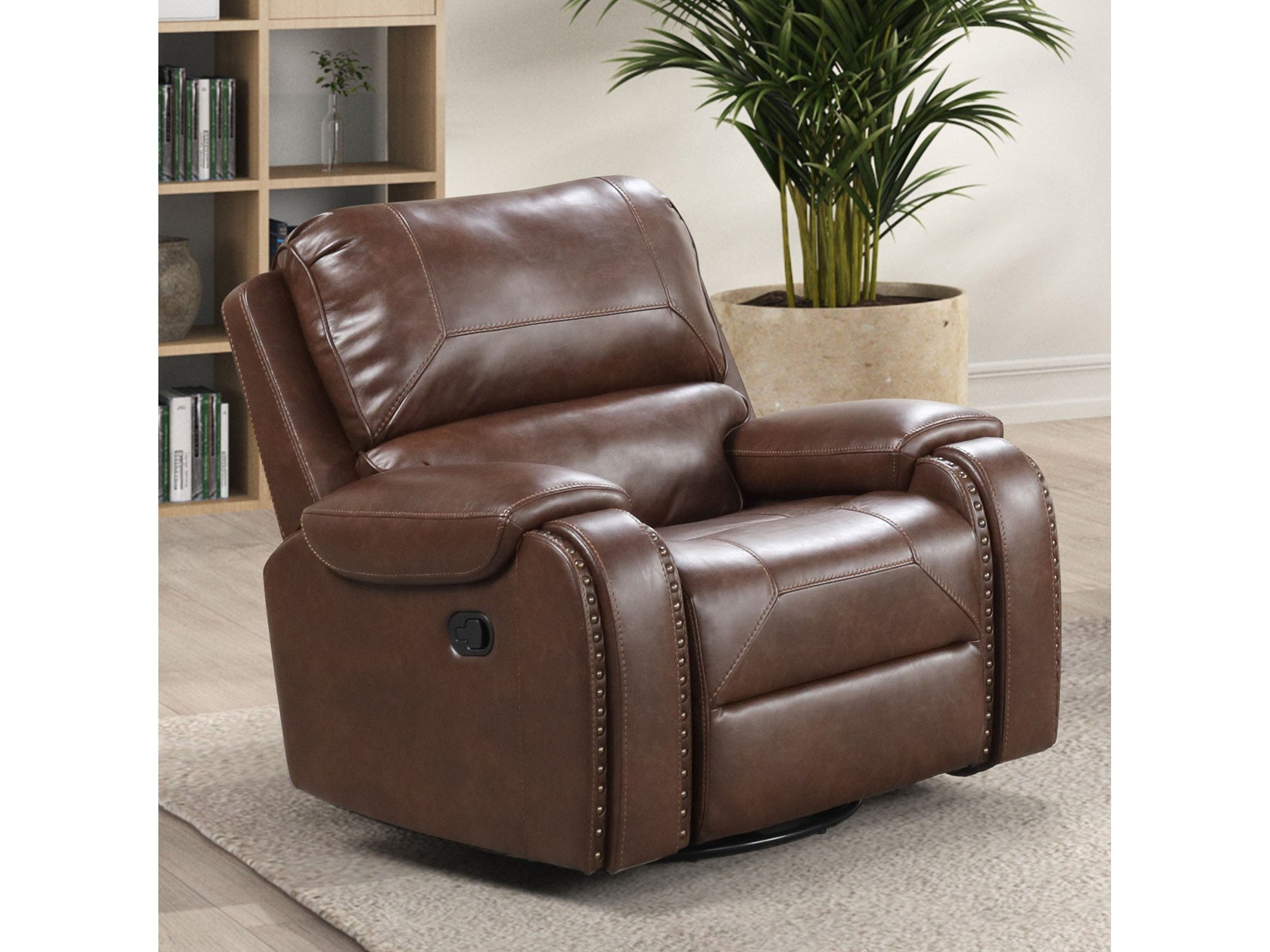 Tepic Brown Leatherette Chair