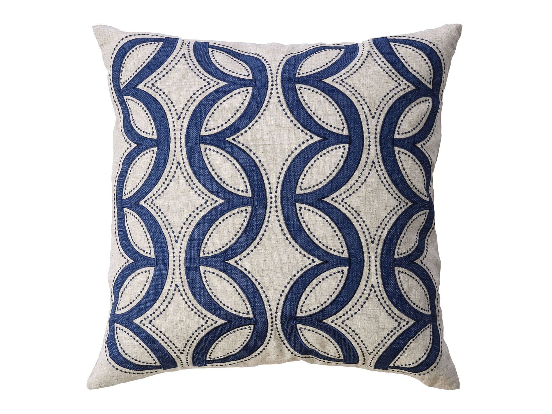 Teri Beige/Indigo Pillow (Set of 2)