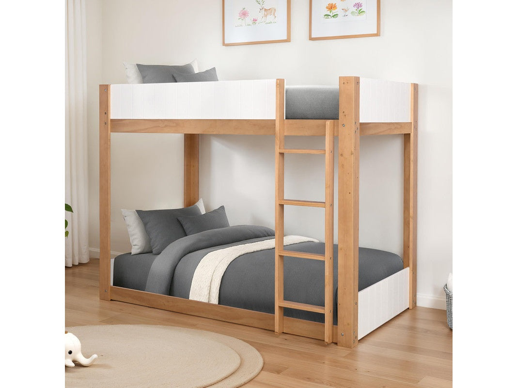 Terri White/Natural Twin/Twin Bunk Bed