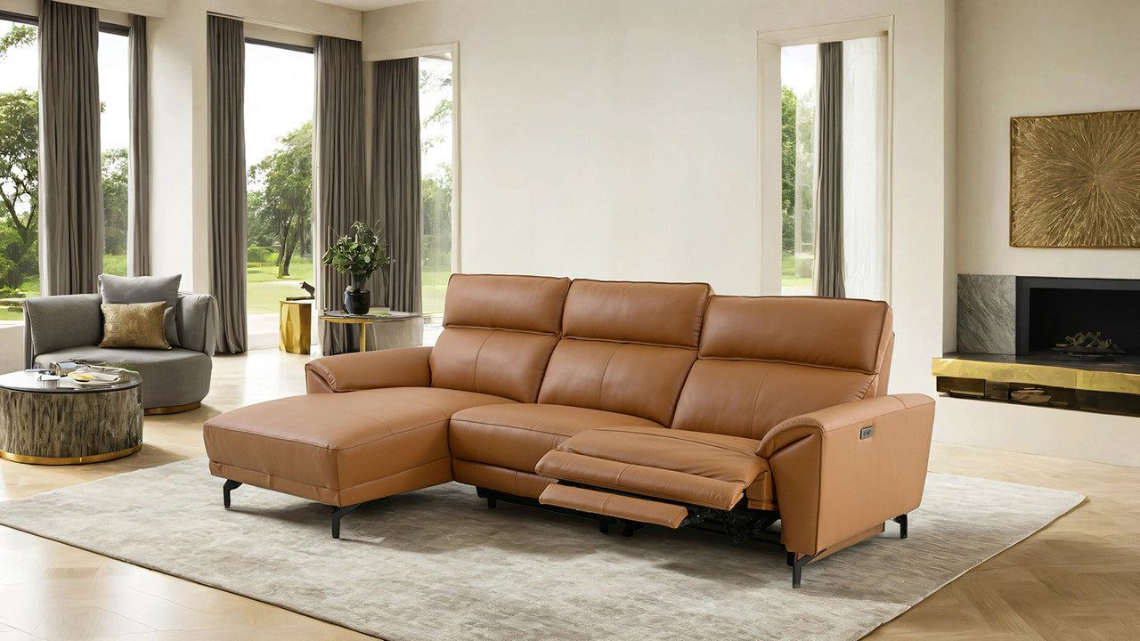 Themis Brown Clay Power Sectional