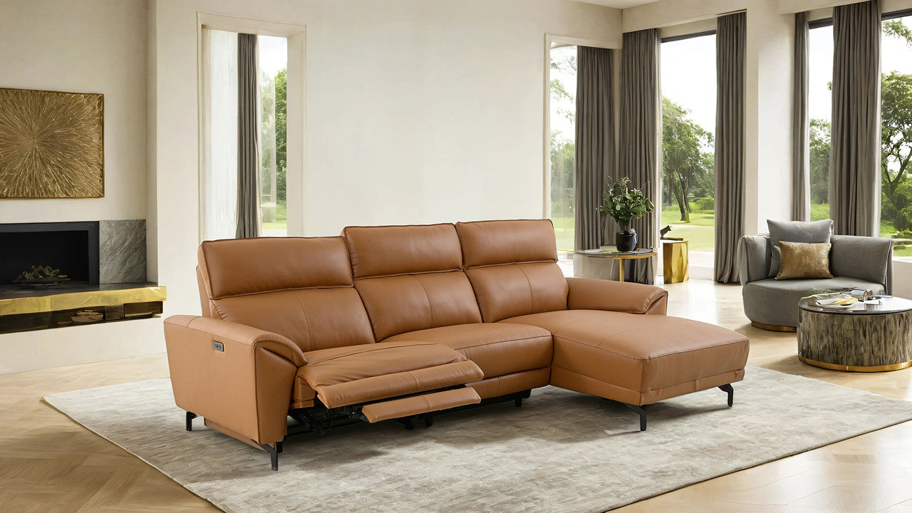 Themis Brown Clay Power Sectional