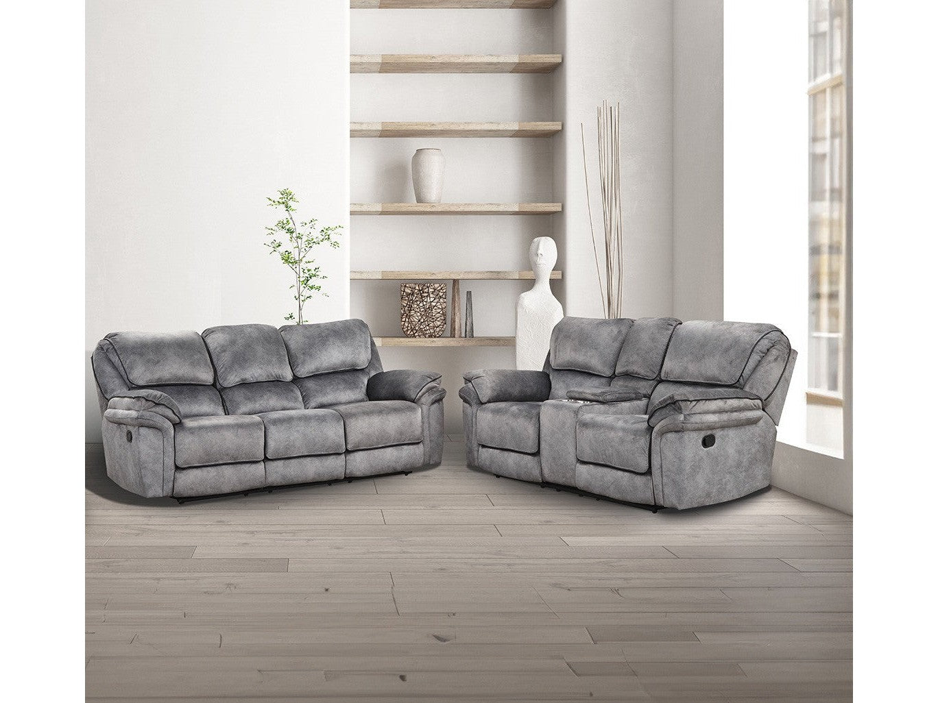 Themis Gray Sofa & Loveseat
