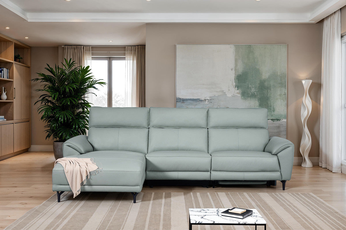 Themis Pale Blue Power Sectional