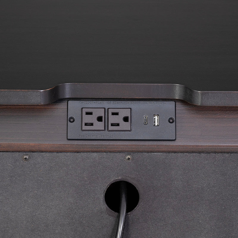 Torrance Black Nightstand w/ USB