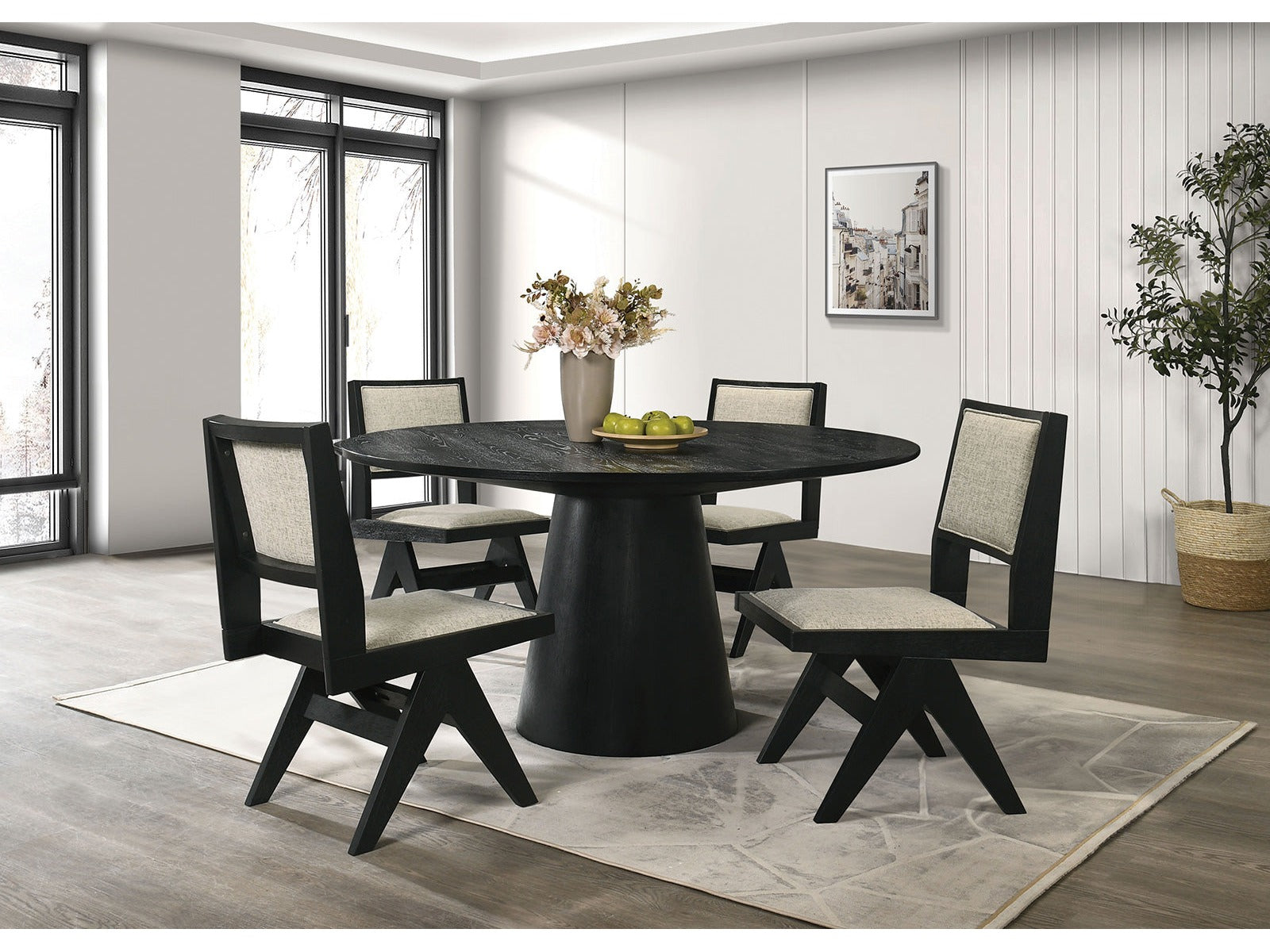 Tottenham Black 5 Piece Dining Set