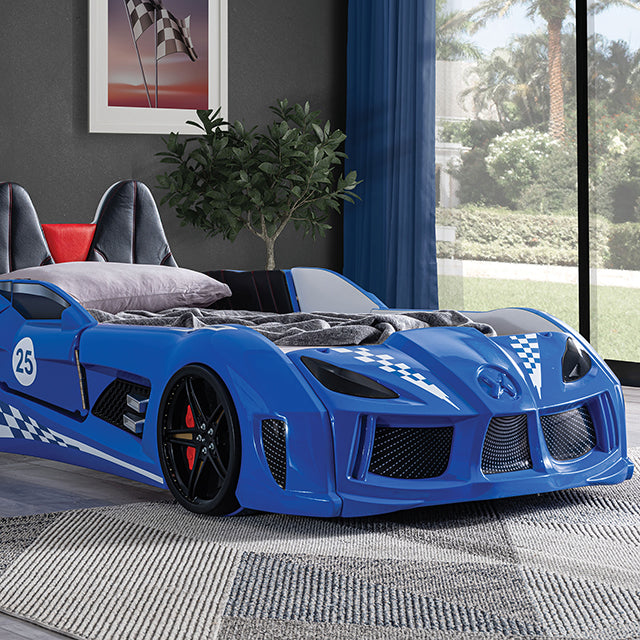 Trackster Blue Car Bed / Twin