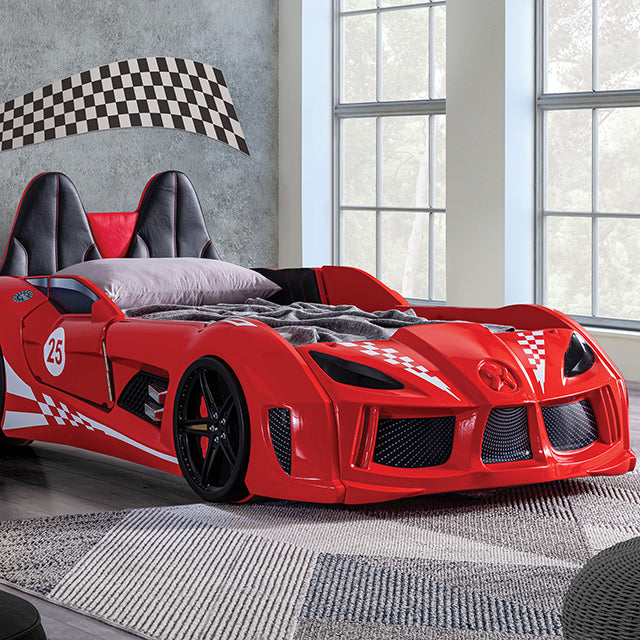 Trackster Red Car Bed / Twin