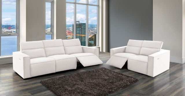 Treharris White Power Loveseat
