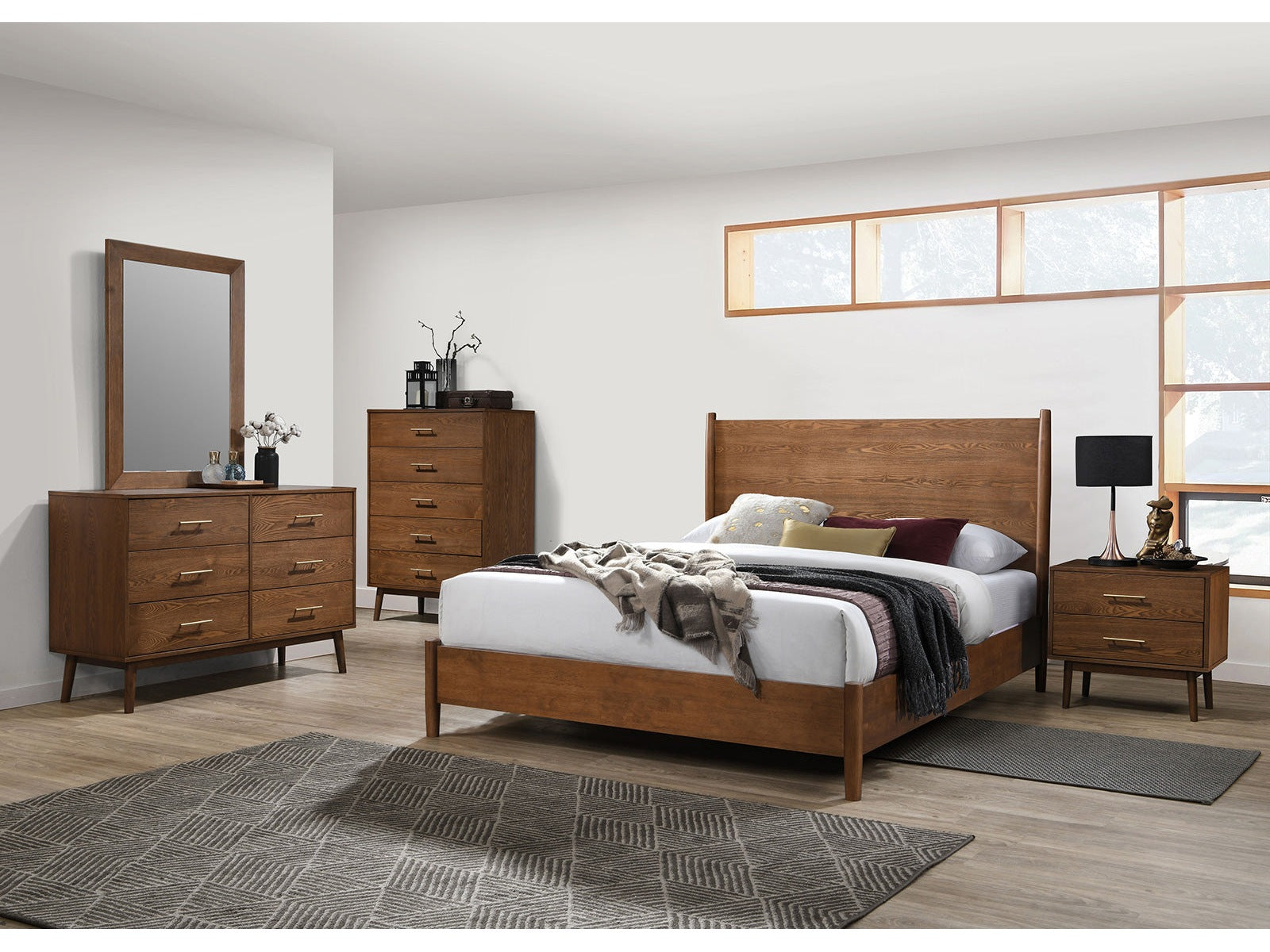 Tromso Walnut 4 Pc. Queen Bedroom Set