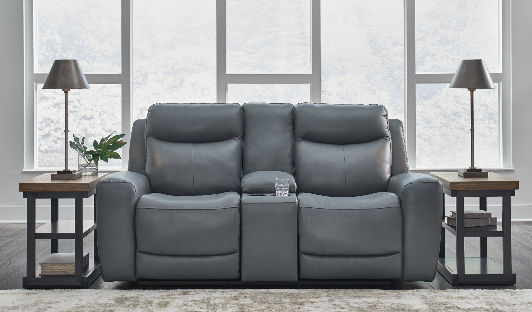 Mindanao Power Reclining Loveseat/Console/Adjustable Headrest