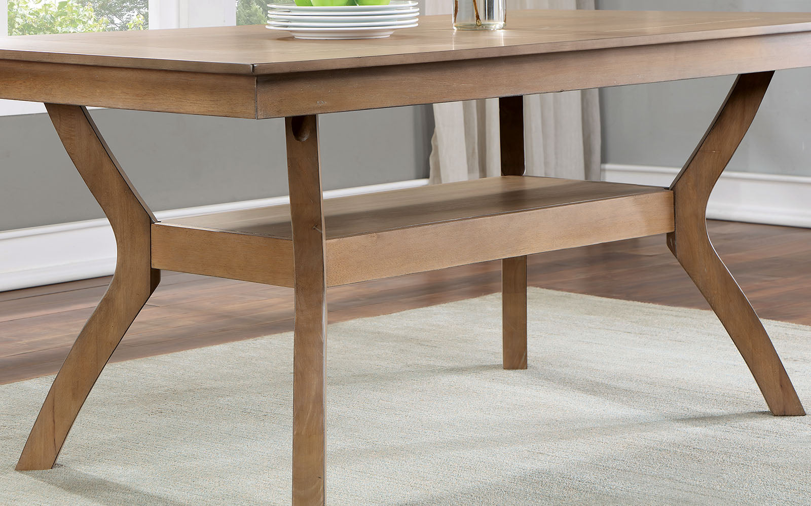 Upminster Natural Tone/Beige 7 Pc. Dining Room Set