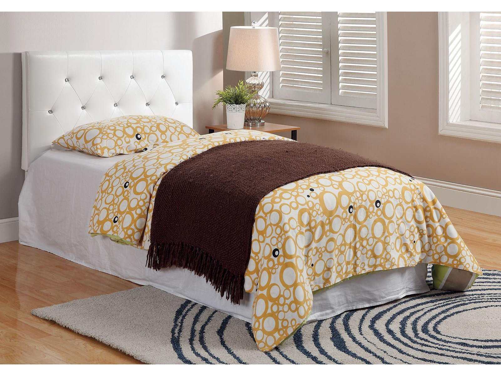 Velen White Twin Bed