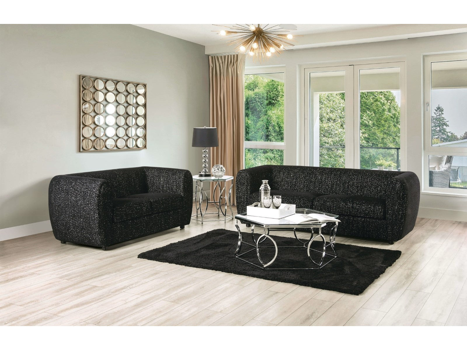 Verdal Black Sofa & Loveseat