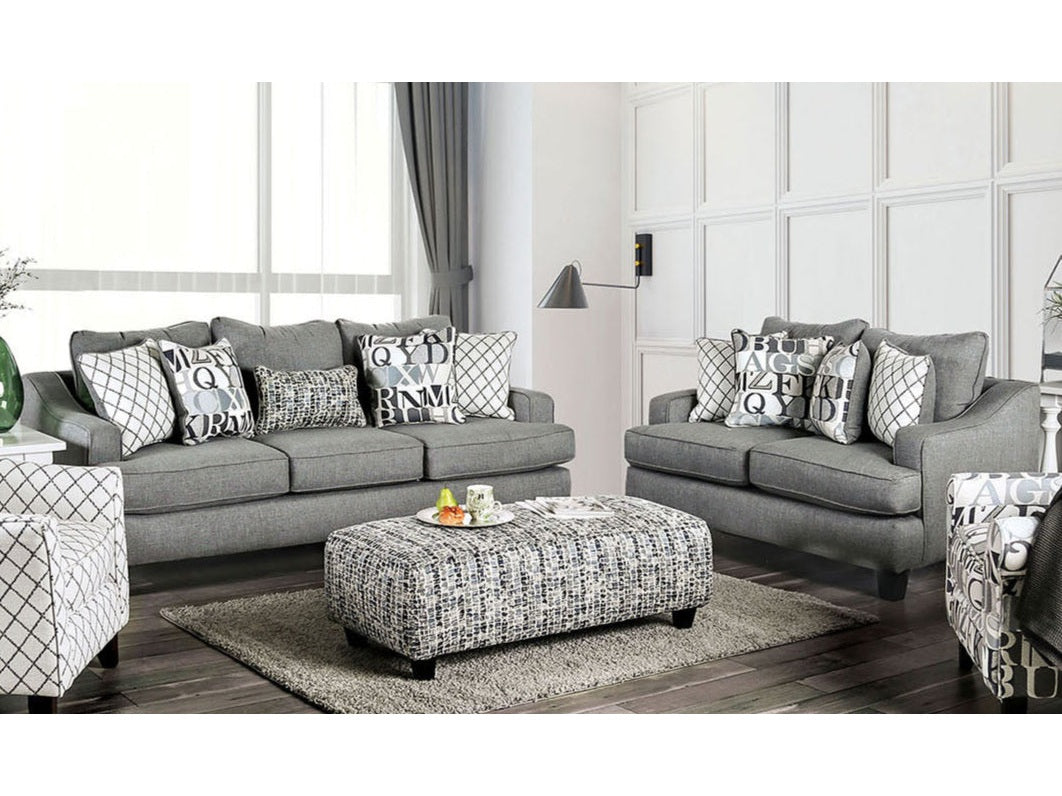 Verne Bluish Gray Sofa & Loveseat