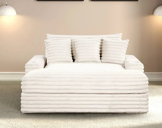 Veyrier White 2 Arm Oversize Chaise