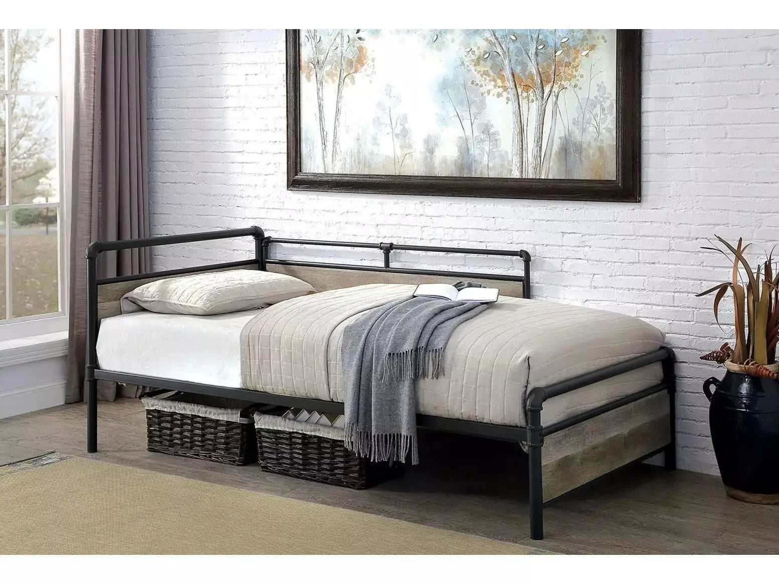 Vidar Sand Black Daybed