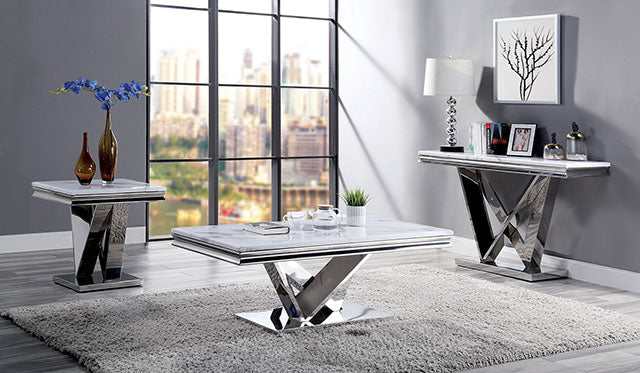 Villarsglane Chrome End Table