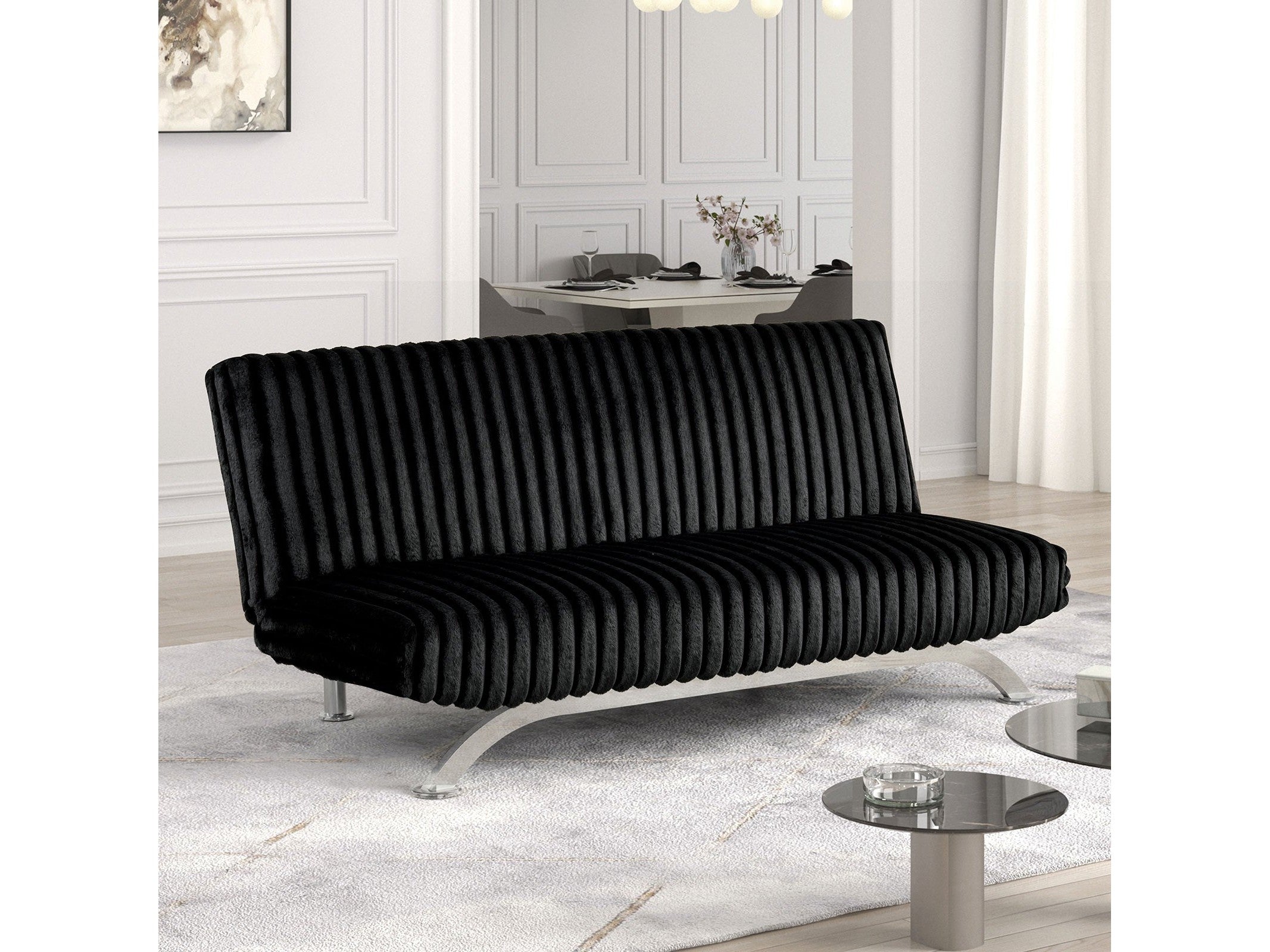 Villeneuve Black Futon Sofa Bed