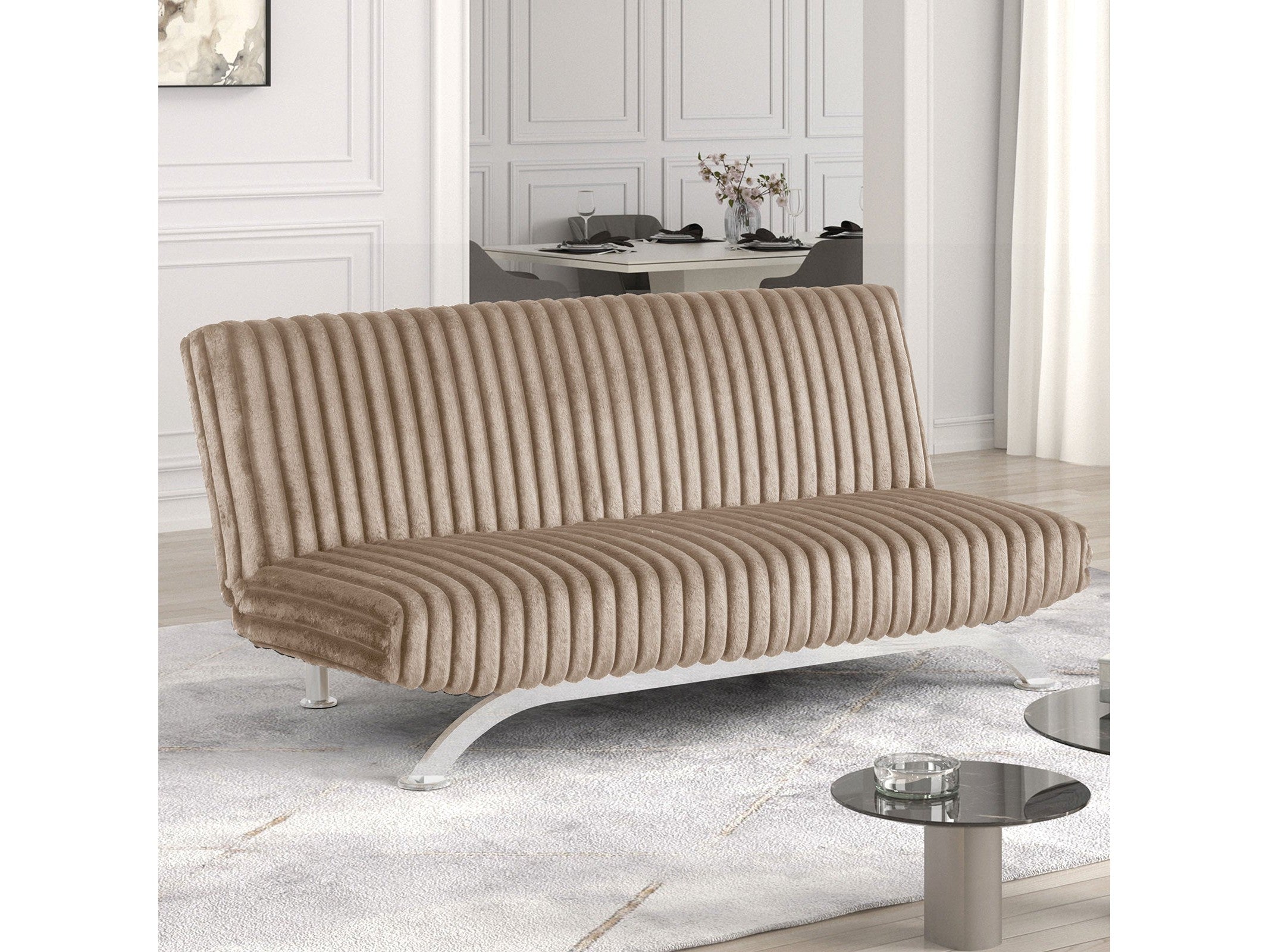 Villeneuve Taupe Futon Sofa Bed
