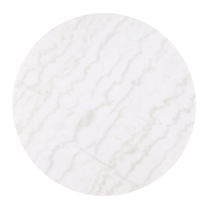 Virden Black/White/Gold Round Cocktail Table