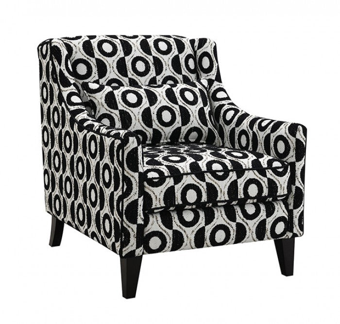 Viviani White/Black Accent Chair