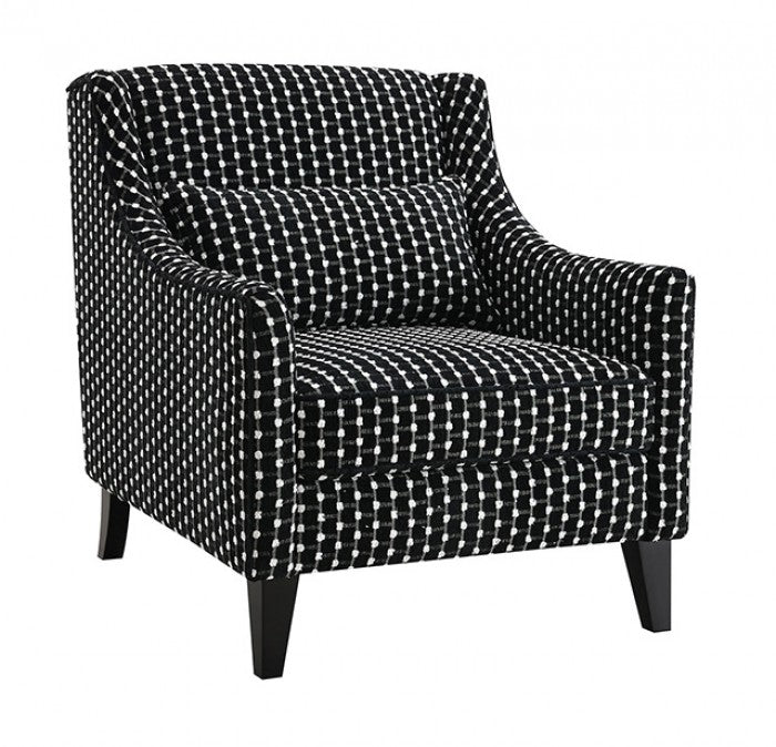 Viviani White/Black Accent Chair