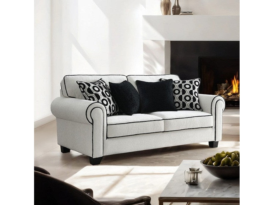 Viviani White Loveseat