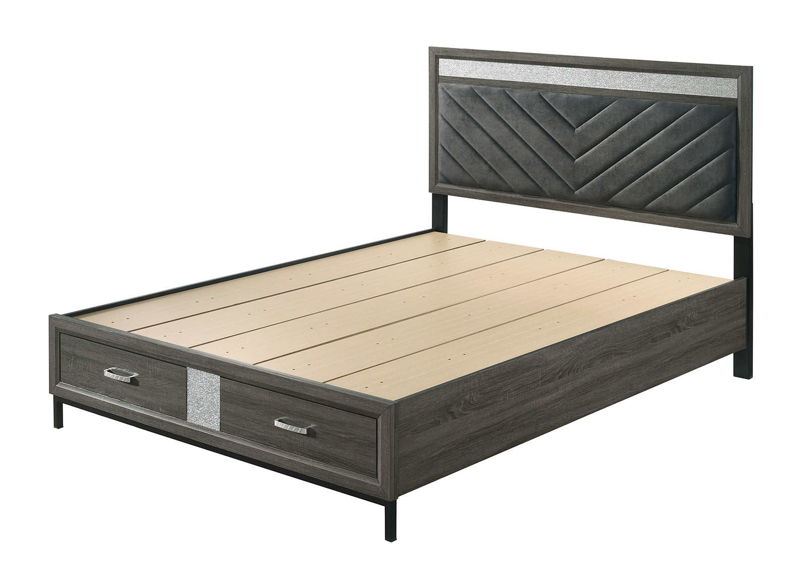 Voleta Gray 5 Pc. Queen Bedroom Set w/ Chest