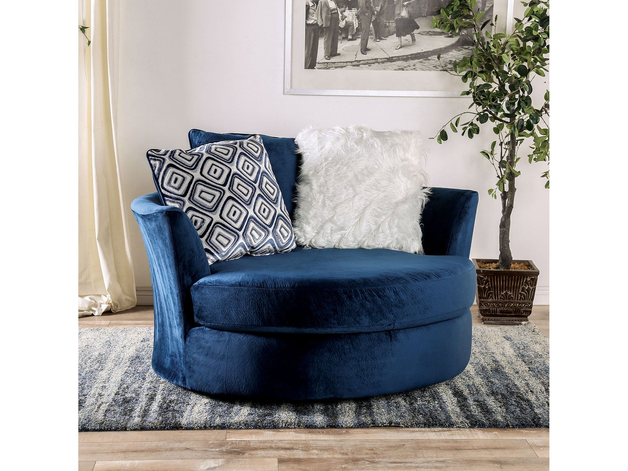 Waldport Navy Swivel Chair