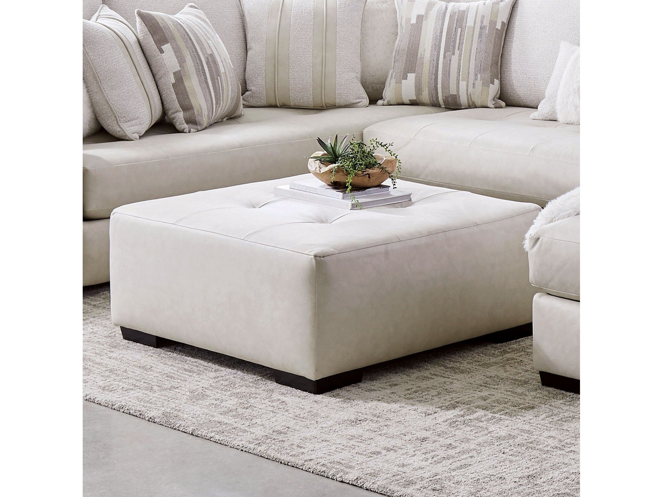 Warrenton Ivory Ottoman