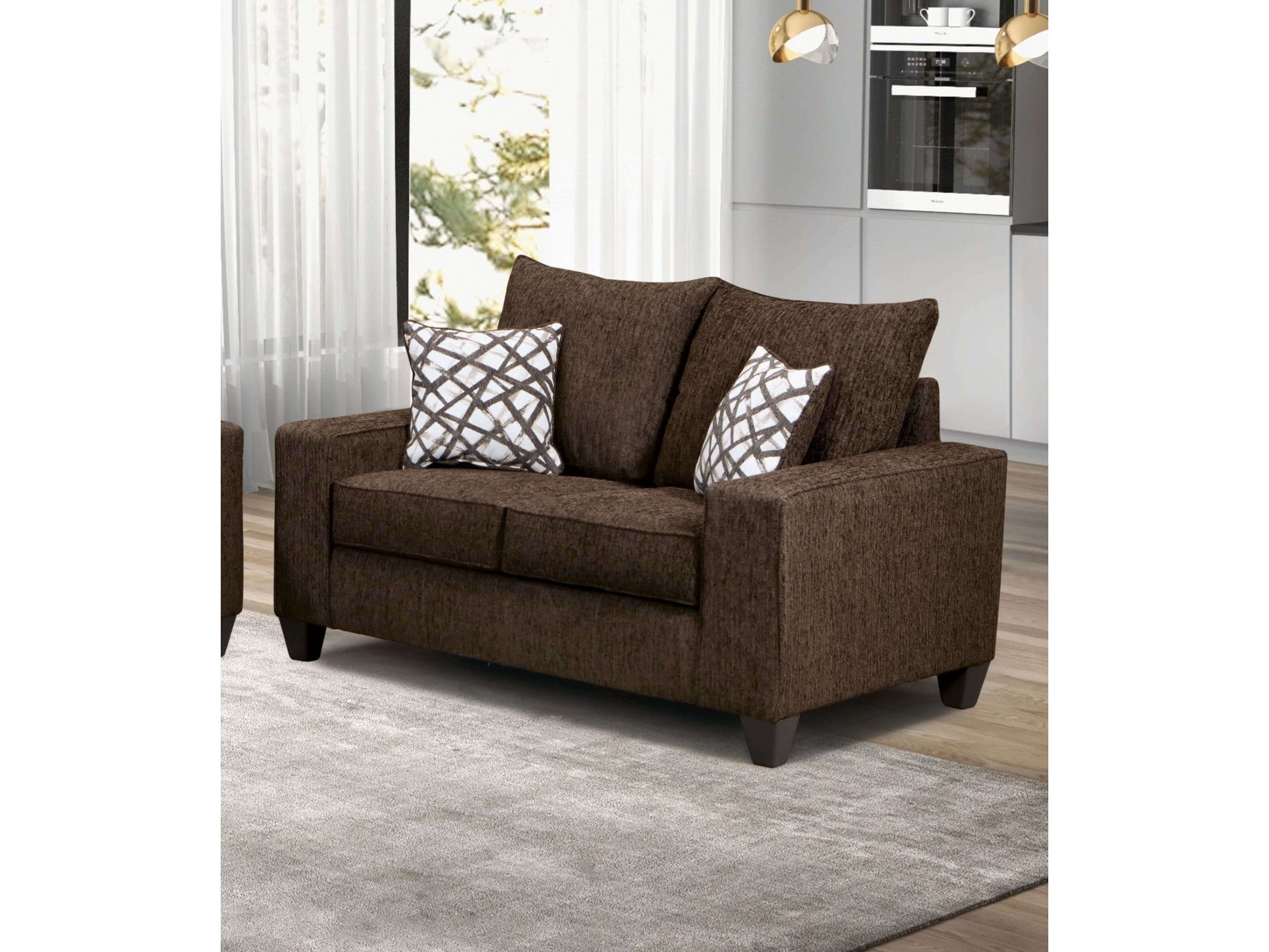 West action Chocolate Loveseat