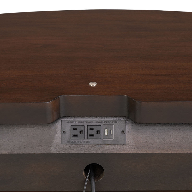 Westerham Dark Cherry Nightstand w/ Power Outlet & LED