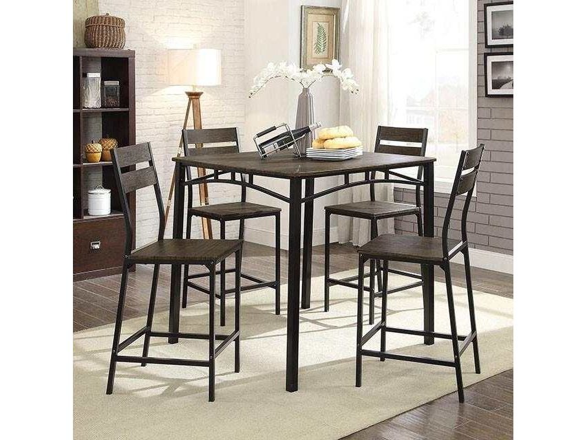 Westport Antique Brown/Black Counter Height Dining Set / 5pc
