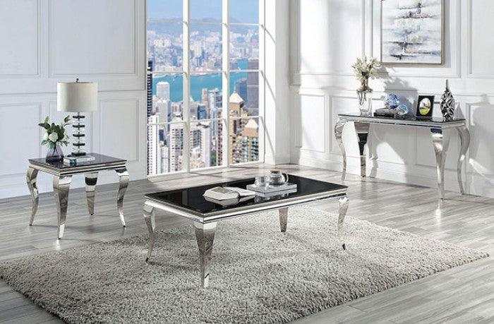Wetzikon Black & Silver End Table