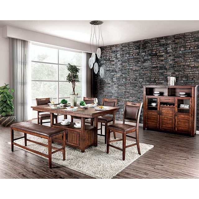 Wichita Distressed Dark Oak Counter Height Table