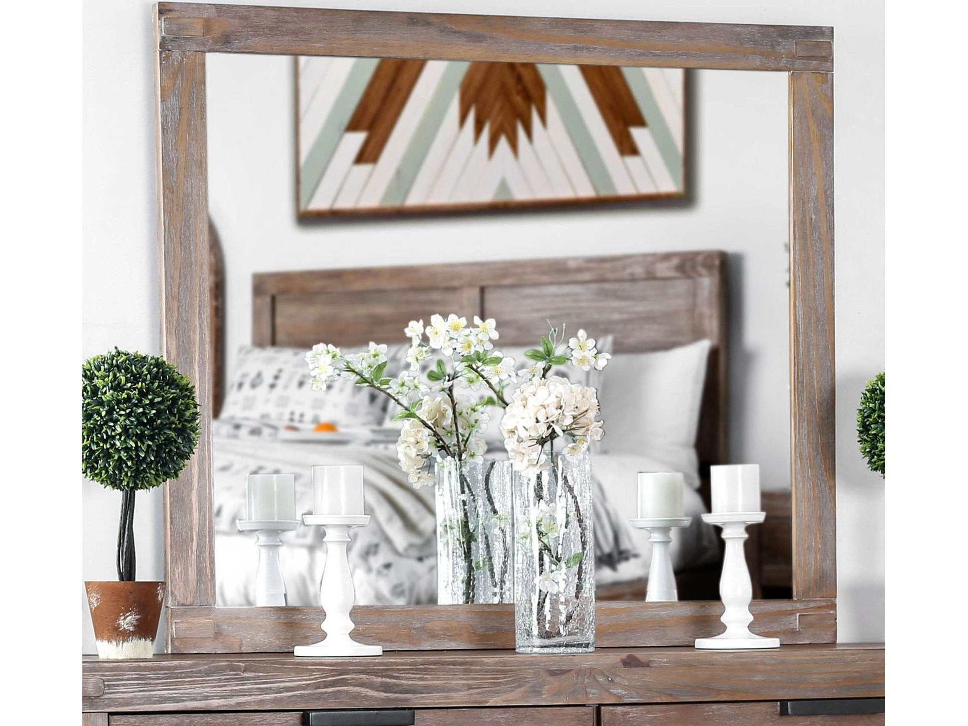 Wynton Weathered Light Oak Mirror