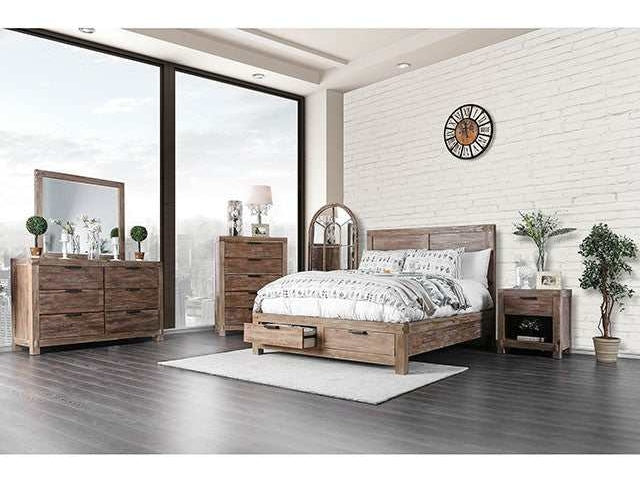 Wynton Weathered Light Oak Queen Bed