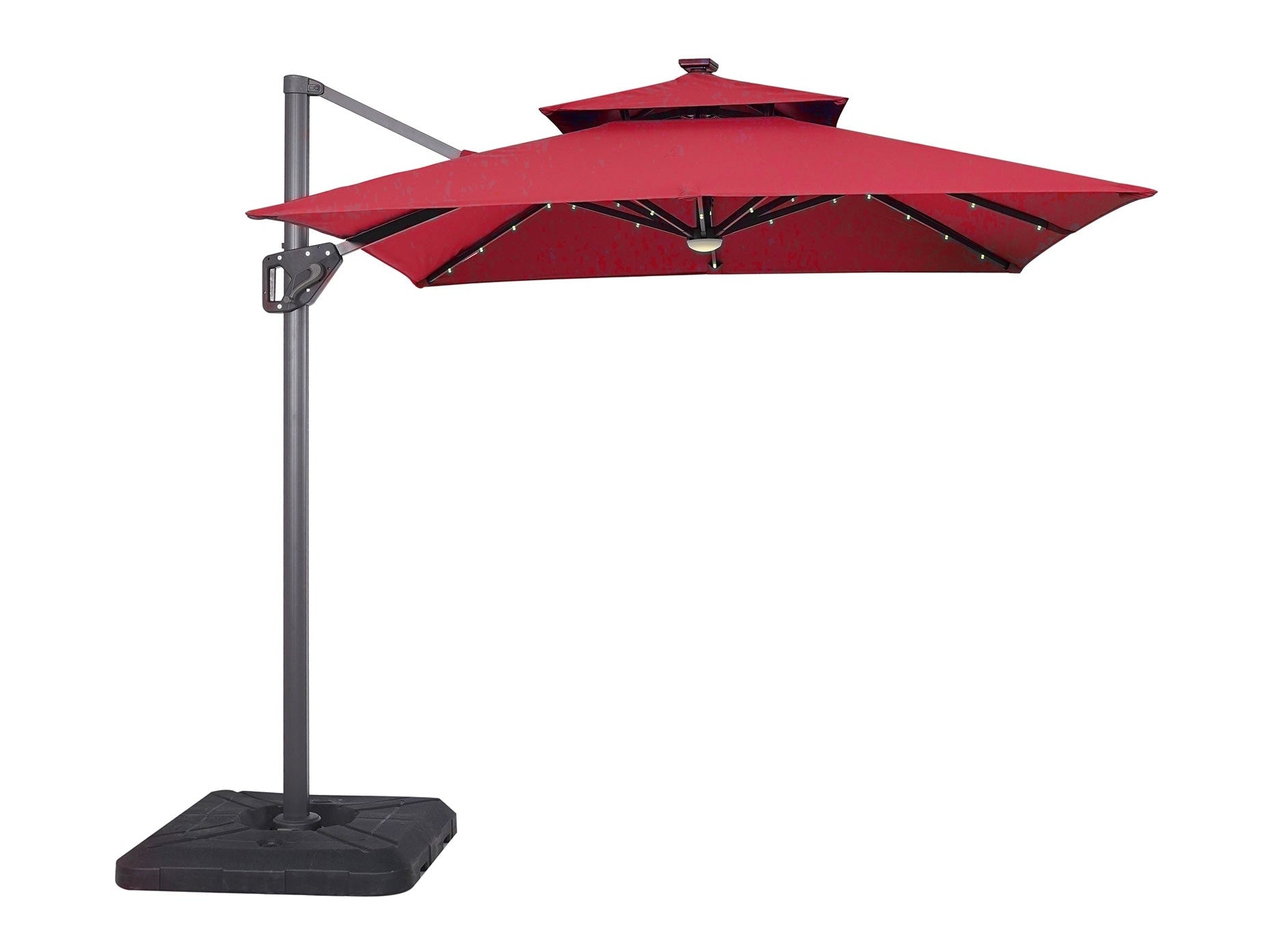 Xico Red Square Umbrella w/Base