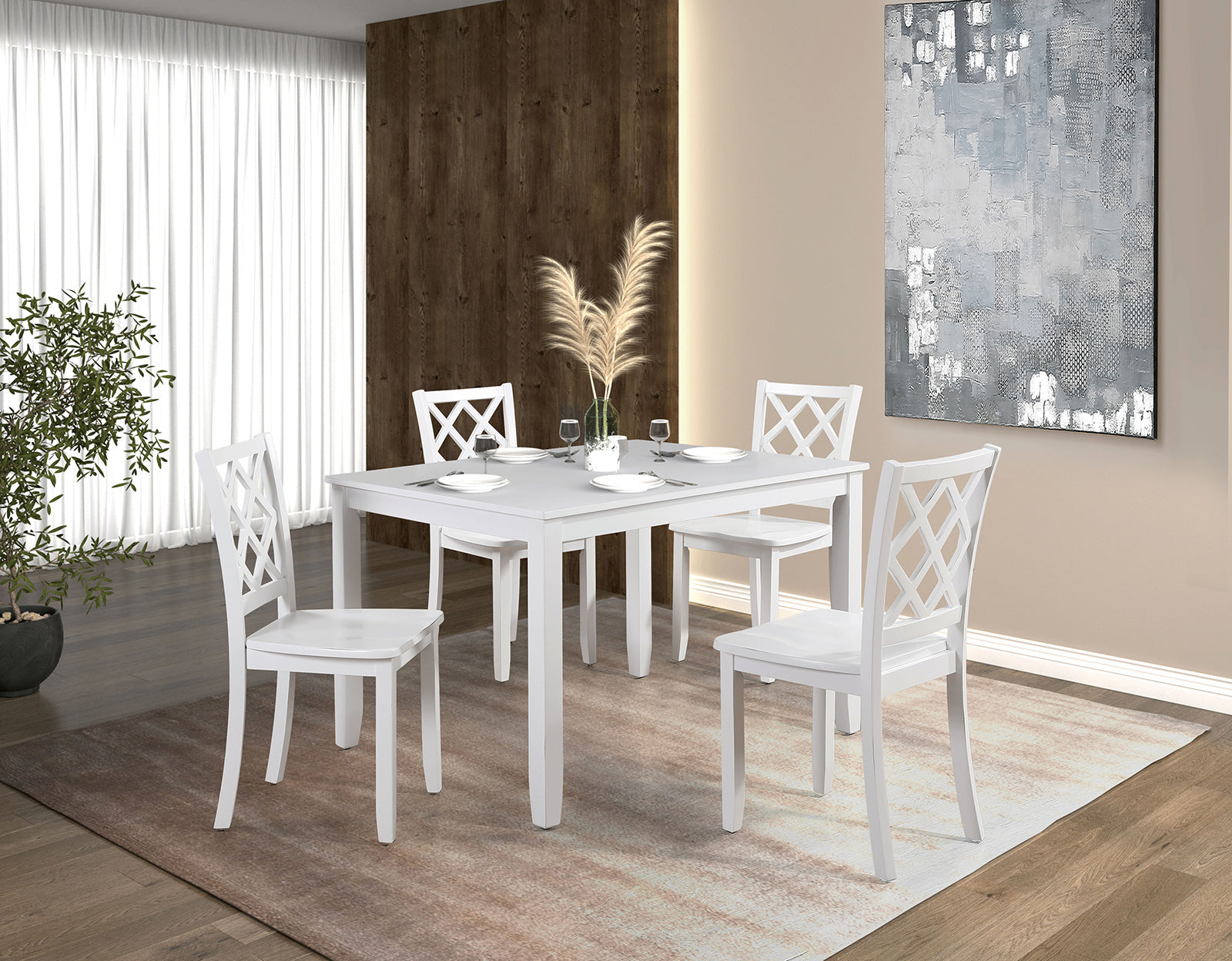 Yamhill White 5 Pc. Dining Room Set