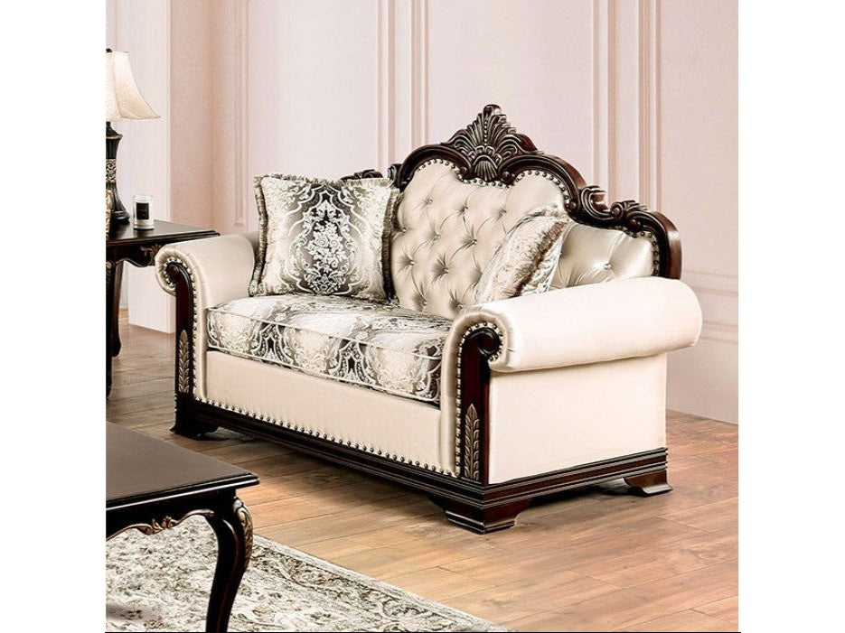Yucatan Dark Cherry/Beige Loveseat