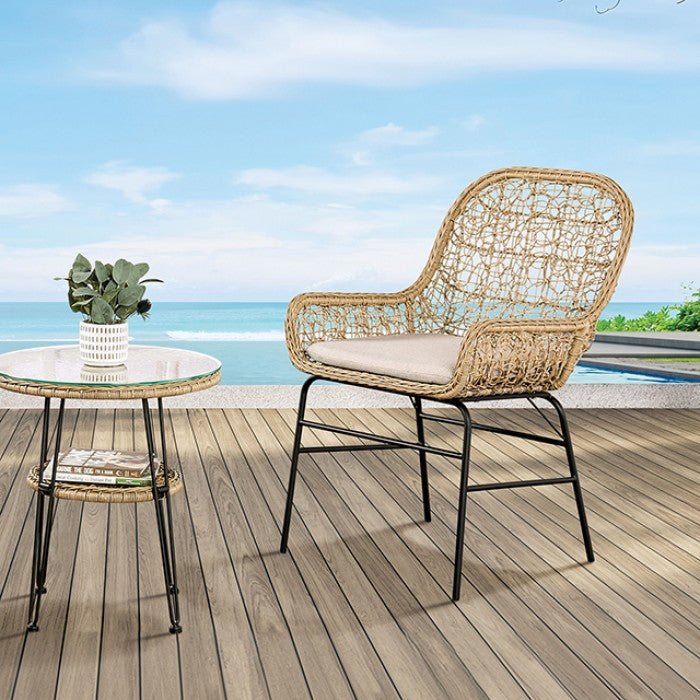 Zalika Natural 3 Piece Patio Set