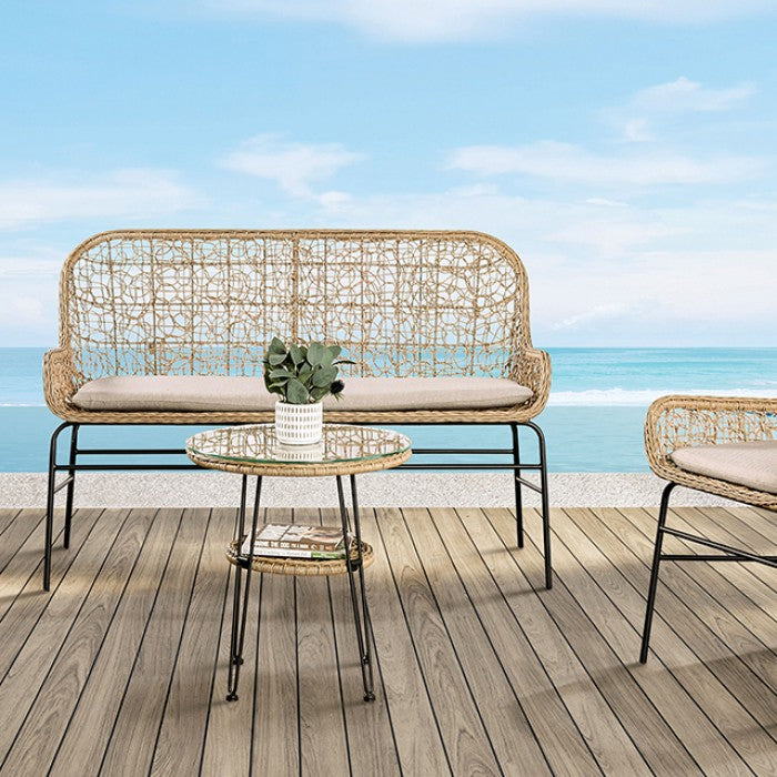 Zalika Natural 4 Piece Patio Set