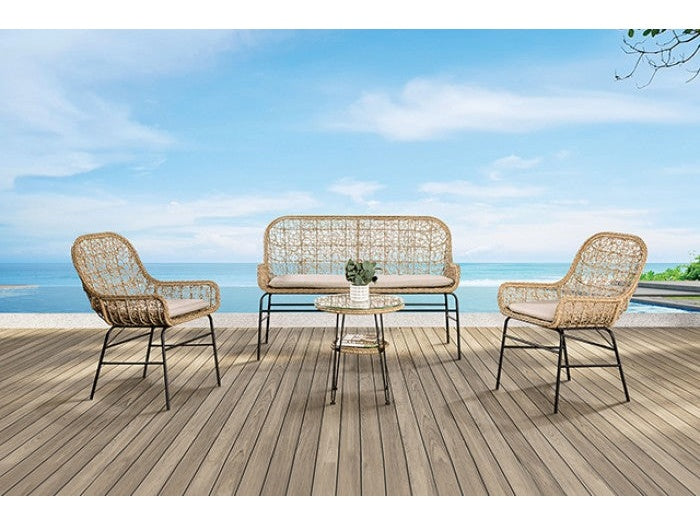 Zalika Natural 4 Piece Patio Set