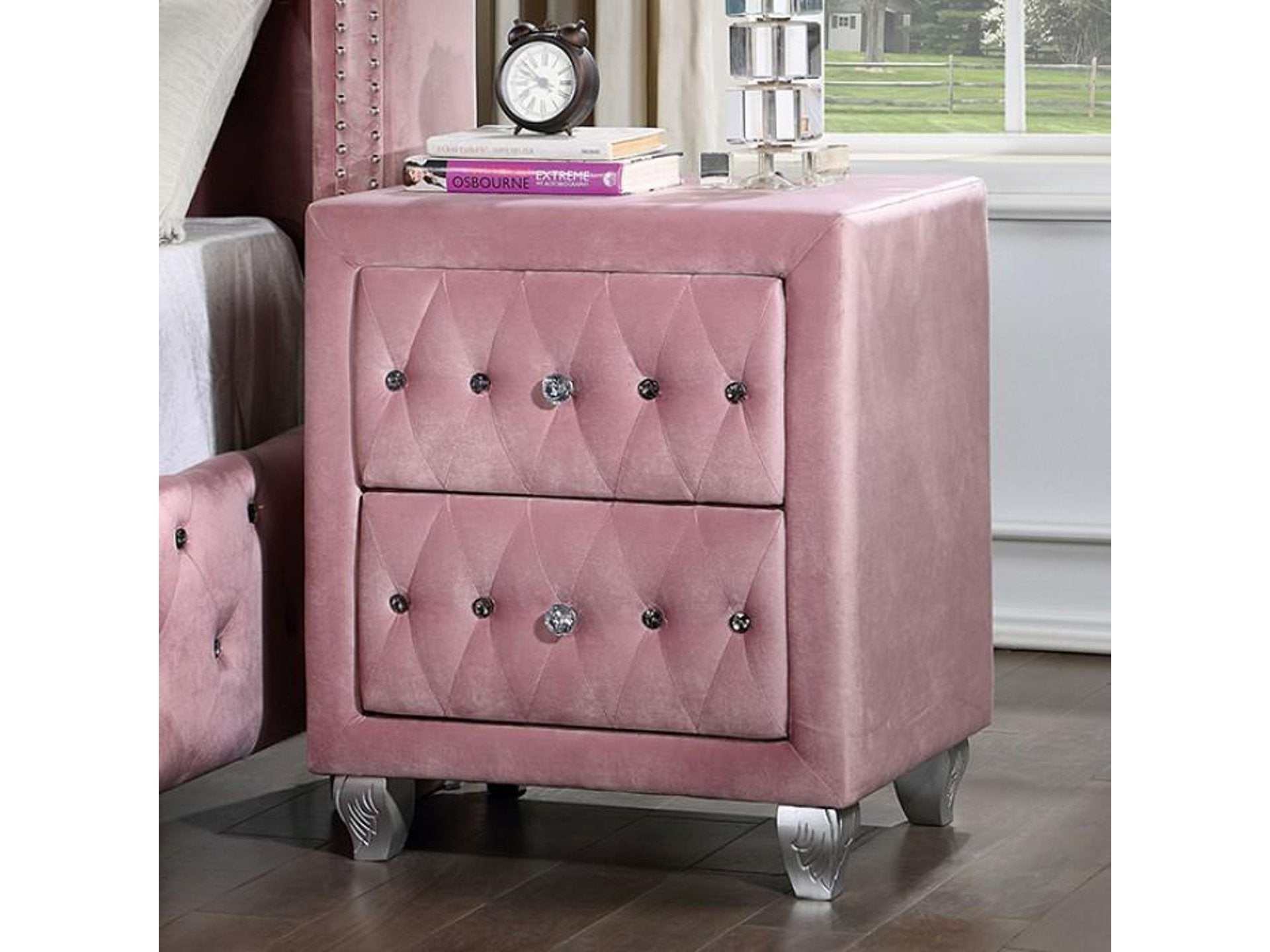 Zohar Pink Nightstand