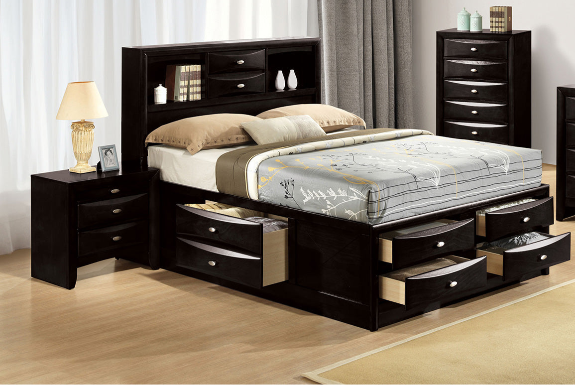 Zosimo Black Storage Bed
