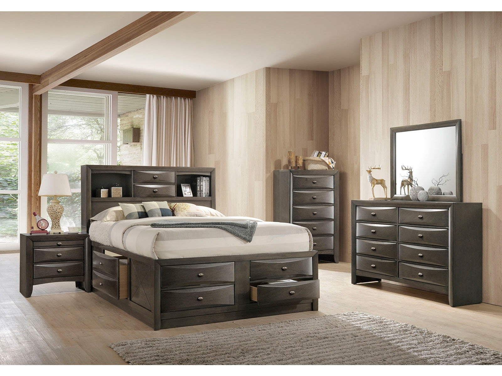 Zosimo Gray 4 Pc. Queen Bedroom Set