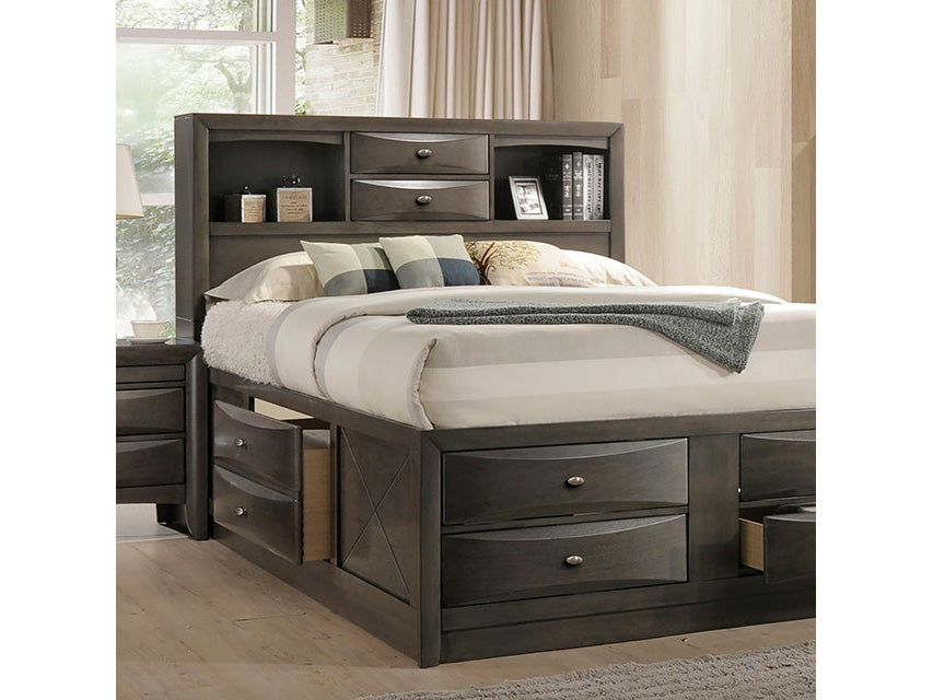 Zosimo Gray Storage Bed