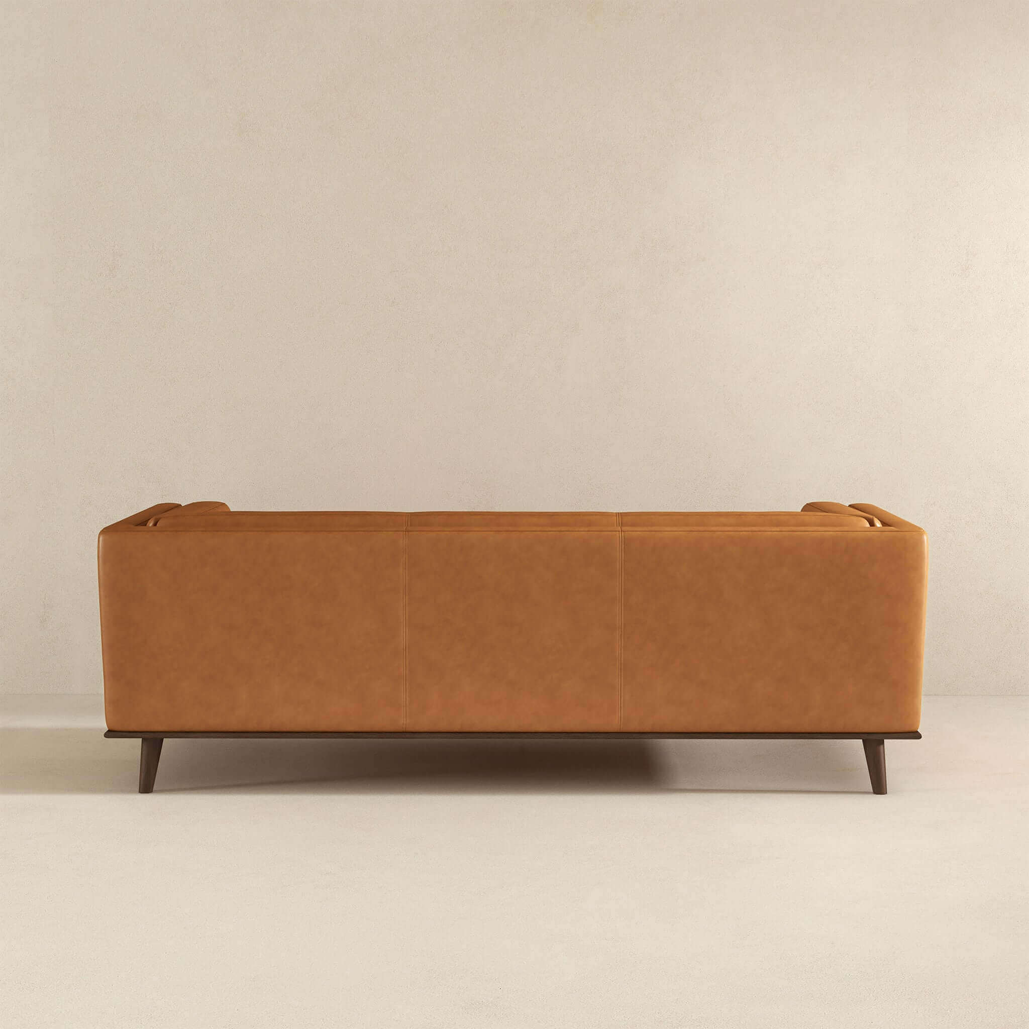 Cassidy Tan Genuine Leather Couch