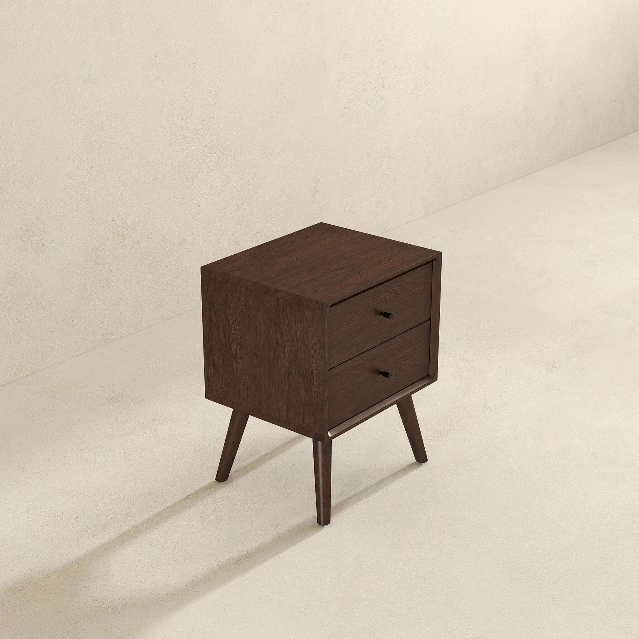 Alexa Mid Century Modern Style Night Stand 2-Drawer