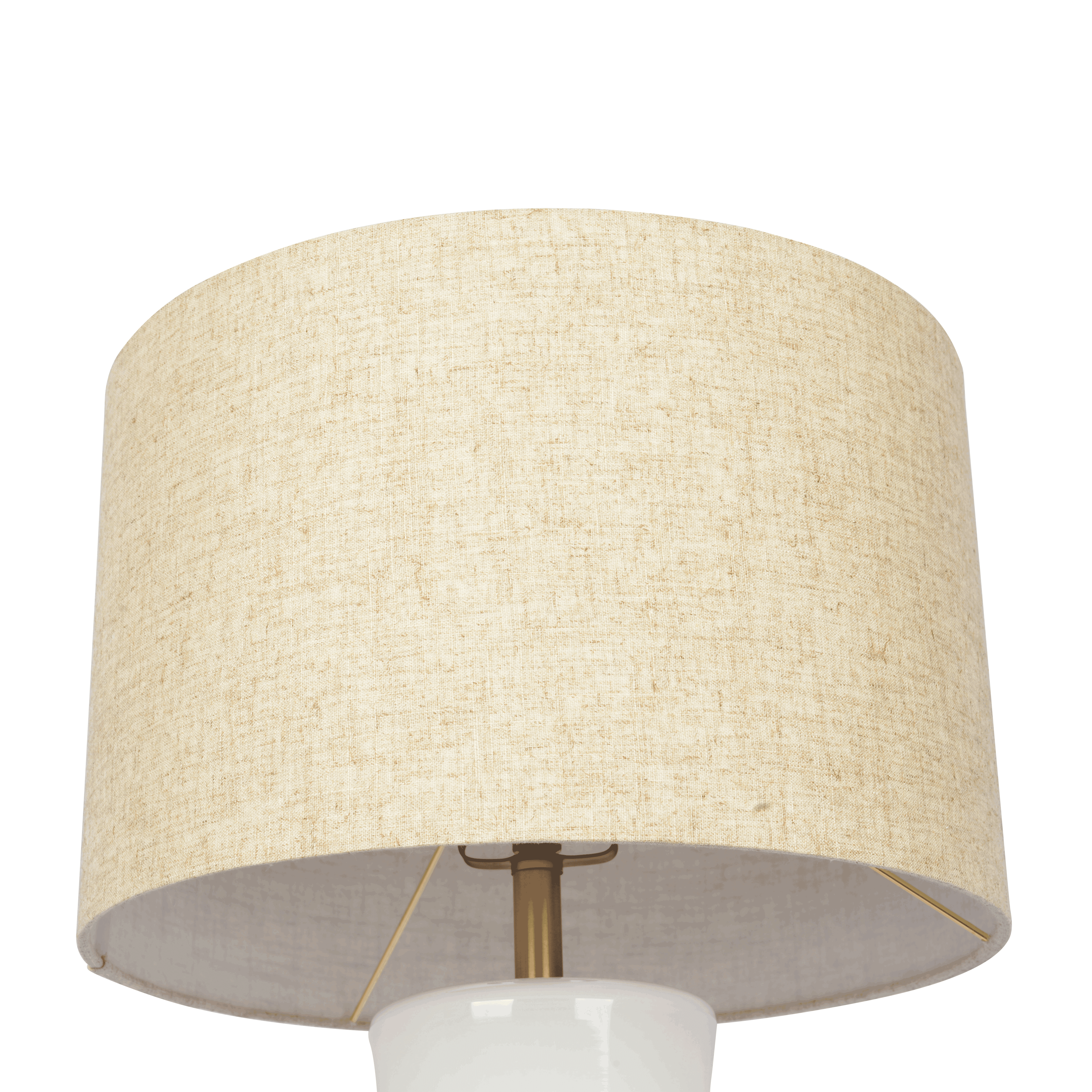 Cascade Glass Lamp Golden Base Off White Glass Table Lamp